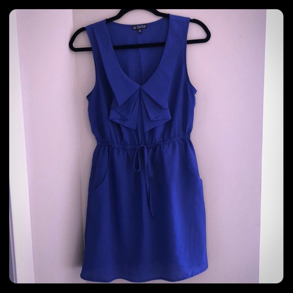 bebop blue dress BeBop | Dresses | Bebop Womens Blue Sleeveless Dress Buttons In Front  Elastic Waist Size Xs